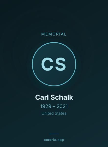 Memorial portrait of Carl Schalk
