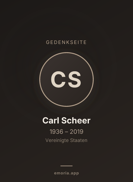 Gedenkportrait von Carl Scheer