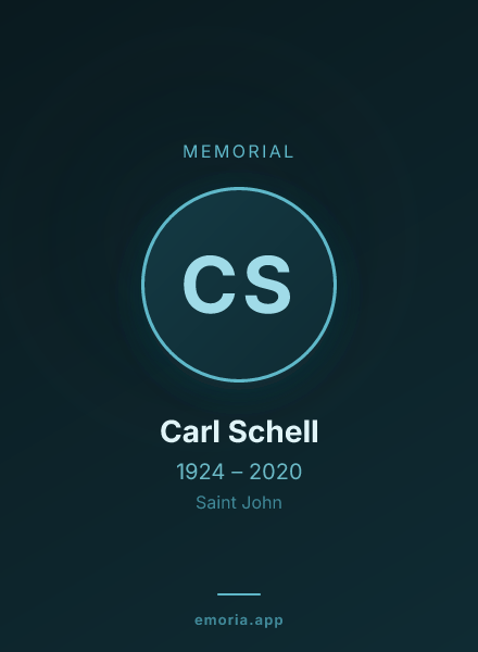 Memorial portrait of Carl Schell