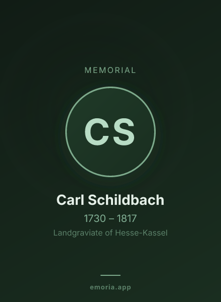 Memorial portrait of Carl Schildbach