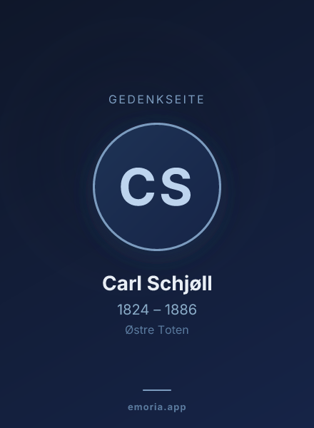 Gedenkportrait von Carl Schjøll