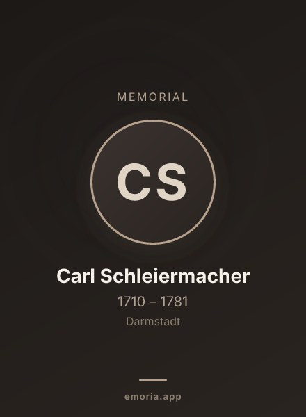 Memorial portrait of Carl Schleiermacher