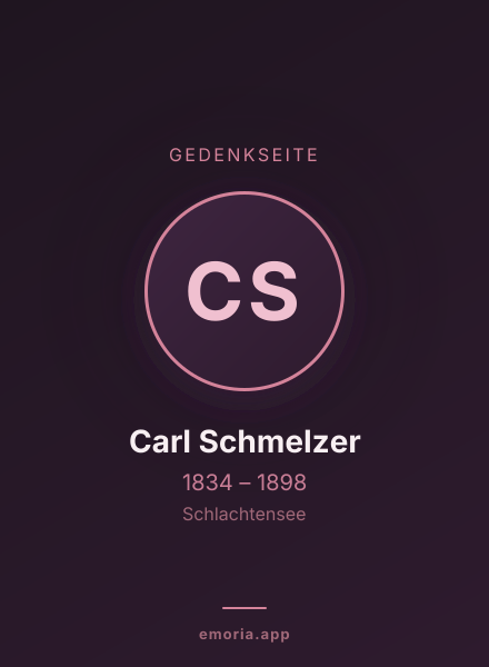 Gedenkportrait von Carl Schmelzer