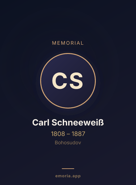 Memorial portrait of Carl Schneeweiß