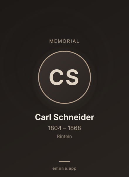Memorial portrait of Carl Schneider