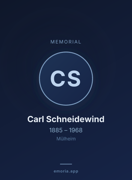Memorial portrait of Carl Schneidewind
