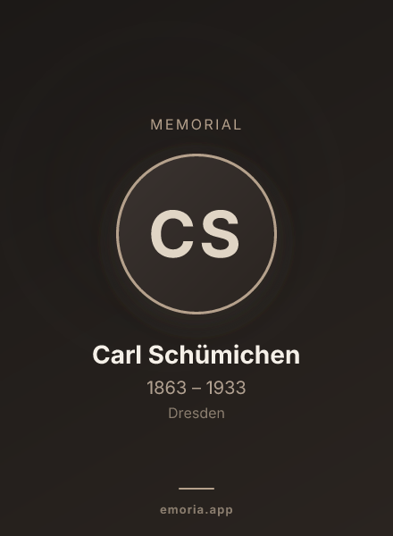 Memorial portrait of Carl Schümichen