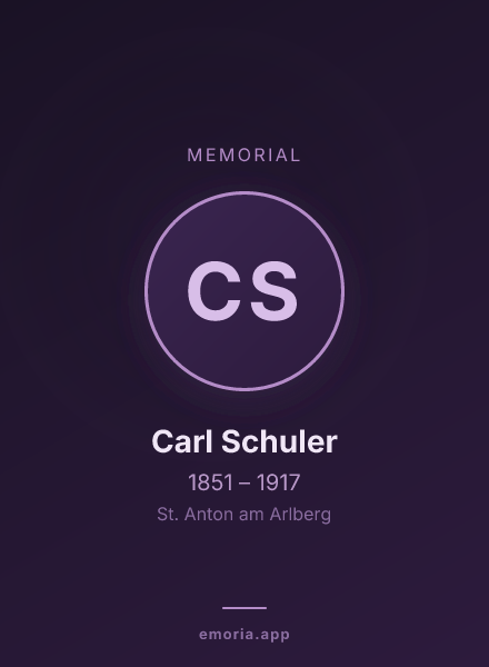 Memorial portrait of Carl Schuler