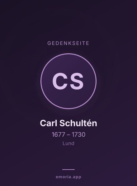 Gedenkportrait von Carl Schultén