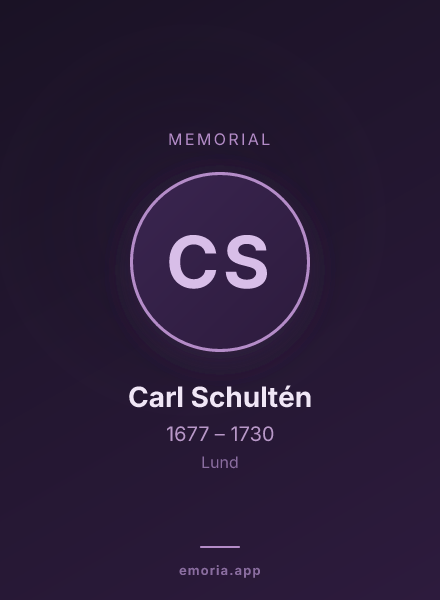 Memorial portrait of Carl Schultén