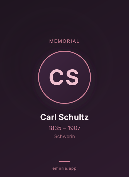 Memorial portrait of Carl Schultz
