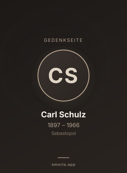 Gedenkportrait von Carl Schulz