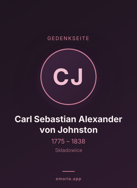 Gedenkportrait von Carl Sebastian Alexander von Johnston