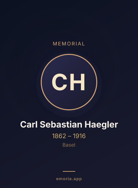 Memorial portrait of Carl Sebastian Haegler