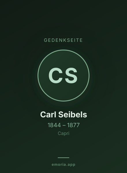 Gedenkportrait von Carl Seibels