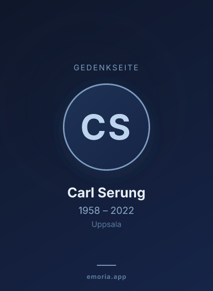 Gedenkportrait von Carl Serung