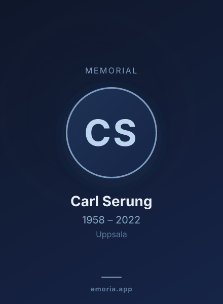 Memorial portrait of Carl Serung