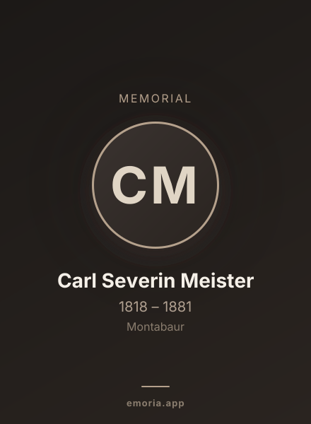 Memorial portrait of Carl Severin Meister