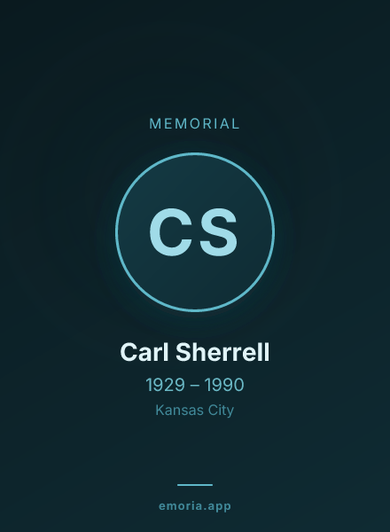 Memorial portrait of Carl Sherrell