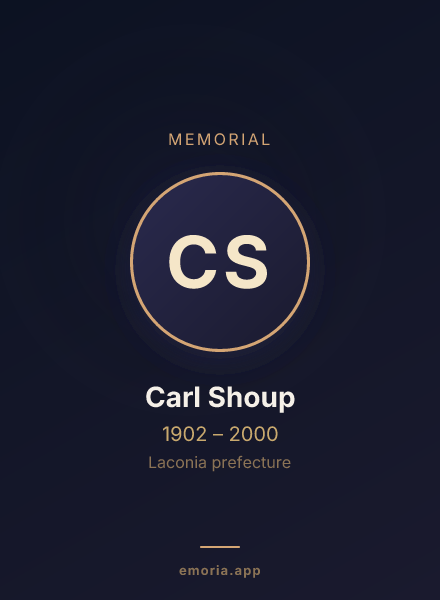 Memorial portrait of Carl Shoup