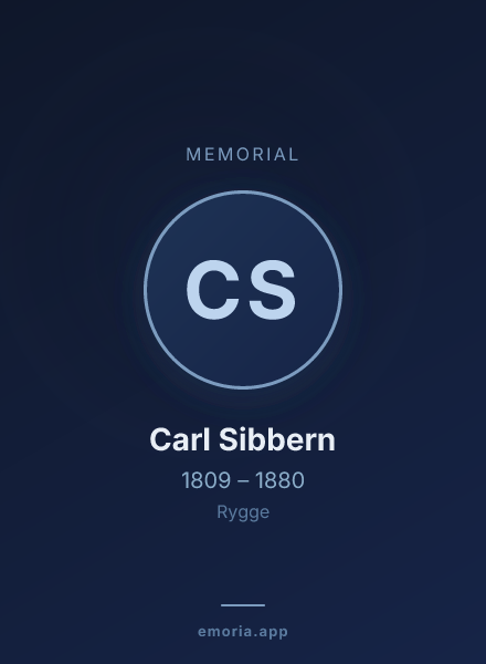 Memorial portrait of Carl Sibbern