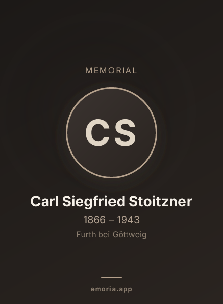 Memorial portrait of Carl Siegfried Stoitzner