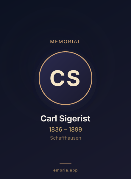 Memorial portrait of Carl Sigerist