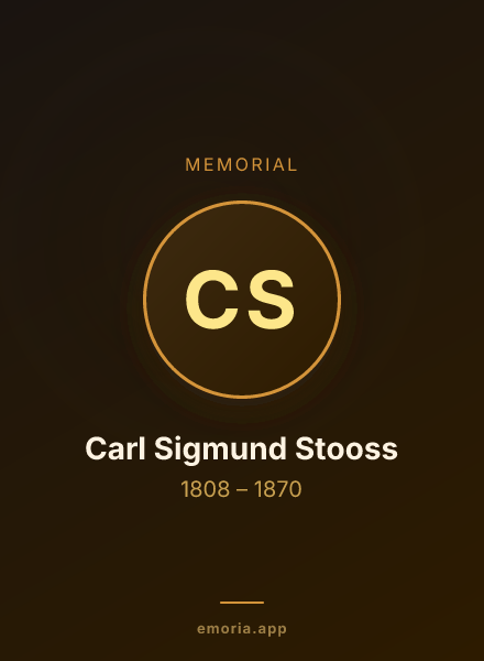 Memorial portrait of Carl Sigmund Stooss