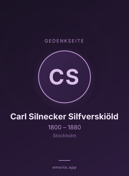 Gedenkportrait von Carl Silnecker Silfverskiöld