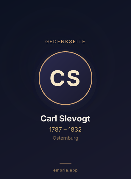 Gedenkportrait von Carl Slevogt