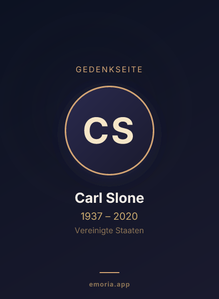 Gedenkportrait von Carl Slone