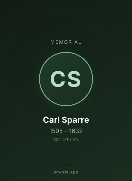 Memorial portrait of Carl Sparre