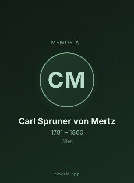 Memorial portrait of Carl Spruner von Mertz