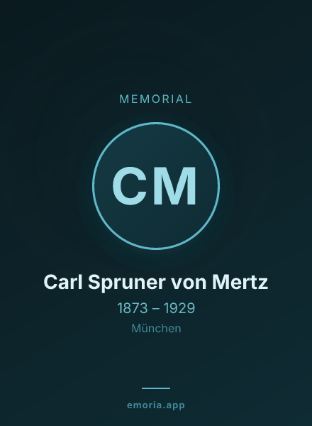 Memorial portrait of Carl Spruner von Mertz