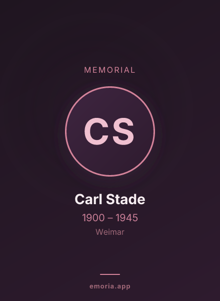 Memorial portrait of Carl Stade