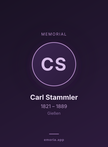 Memorial portrait of Carl Stammler