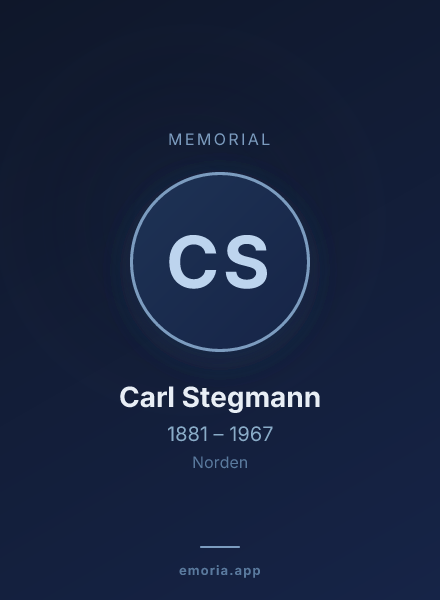 Memorial portrait of Carl Stegmann