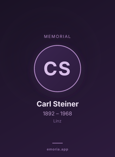 Memorial portrait of Carl Steiner