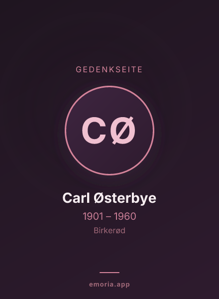 Gedenkportrait von Carl Østerbye