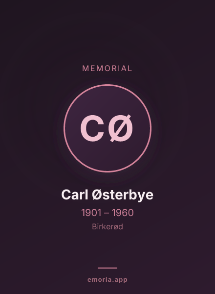 Memorial portrait of Carl Østerbye