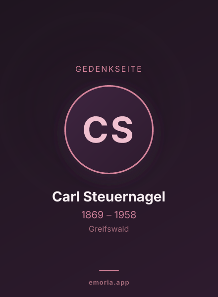 Gedenkportrait von Carl Steuernagel