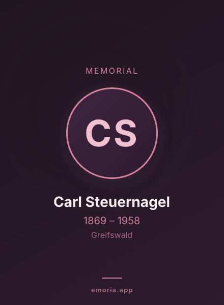 Memorial portrait of Carl Steuernagel