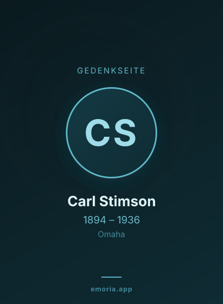 Gedenkportrait von Carl Stimson
