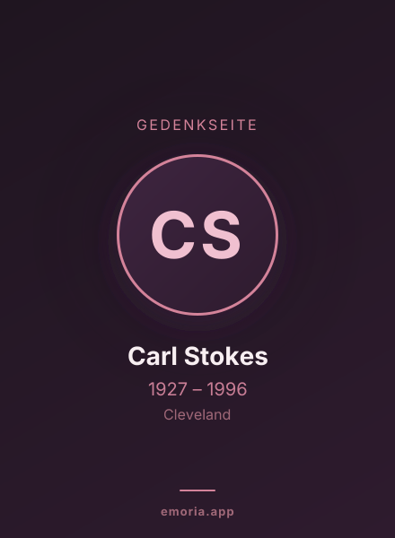 Gedenkportrait von Carl Stokes