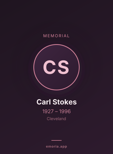 Memorial portrait of Carl Stokes