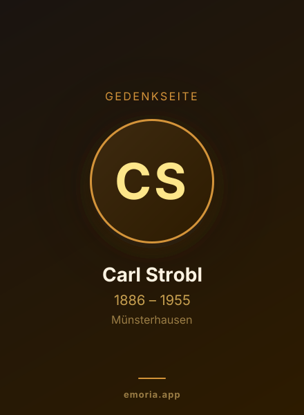 Gedenkportrait von Carl Strobl
