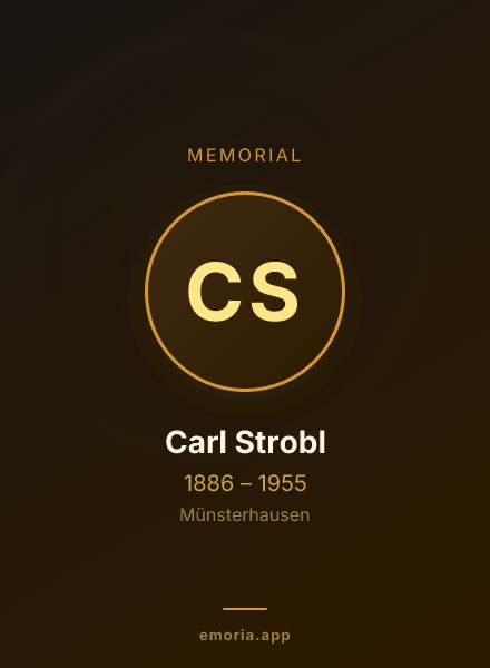Memorial portrait of Carl Strobl