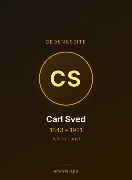 Gedenkportrait von Carl Sved