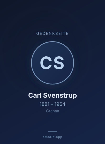 Gedenkportrait von Carl Svenstrup