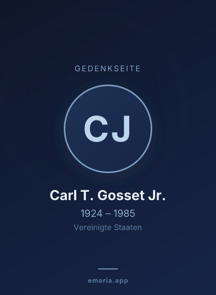 Gedenkportrait von Carl T. Gosset Jr.